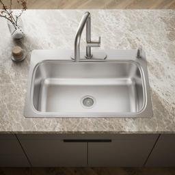 Kohler VerseE 33'' top-mount single-bowl kitchen sink - Stainless Steel - image 2