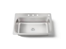 Kohler VerseE 33'' top-mount single-bowl kitchen sink - Stainless Steel - image 1