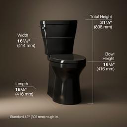 Betello Two-piece elongated toilet with skirted trapway, 1.28 gpf - image 3