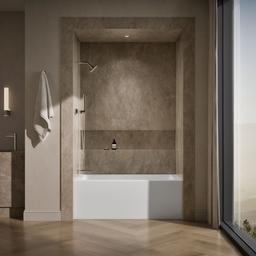 Kohler Underscore 60'' x 30'' alcove bath with integral apron, integral flange, and left-hand drain - White - image 4