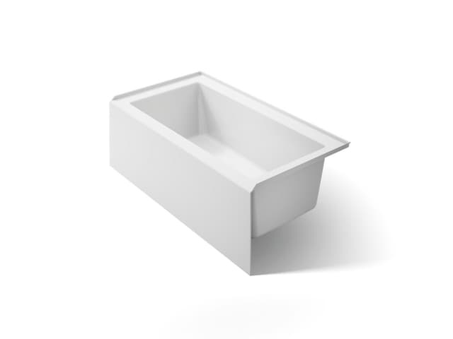 Kohler Underscore 60'' x 32'' alcove bath with integral apron, integral flange, and right-hand drain - White