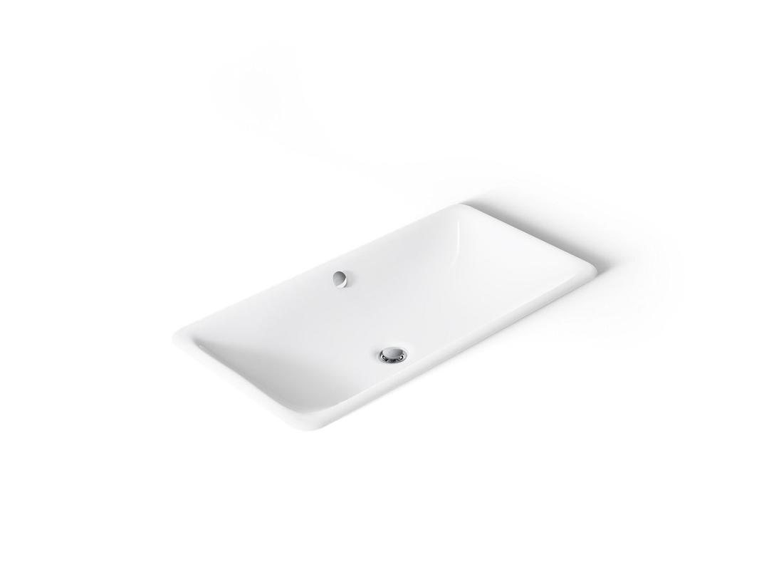 Kohler Iron Plains 30'' rectangular drop-in/undermount bathroom sink - White by Kohler