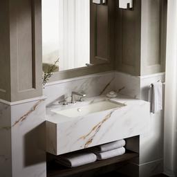 Kohler Iron Plains 30'' rectangular drop-in/undermount bathroom sink - Biscuit - image 4