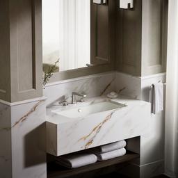 Kohler Iron Plains 30'' rectangular drop-in/undermount bathroom sink - Dune - image 4