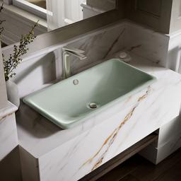 Kohler Iron Plains 30'' rectangular drop-in / undermount / vessel bathroom sink - Aspen Exterior With Aspen Interior - image 2