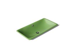 Kohler Iron Plains 30'' rectangular drop-in / undermount / vessel bathroom sink - Fresh Green Exterior With Fresh Green Interior - image 1