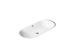 Kohler Iron Plains 33'' oval drop-in/undermount bathroom sink - White - image 1