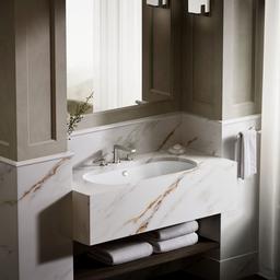 Kohler Iron Plains 33'' oval drop-in/undermount bathroom sink - White - image 4