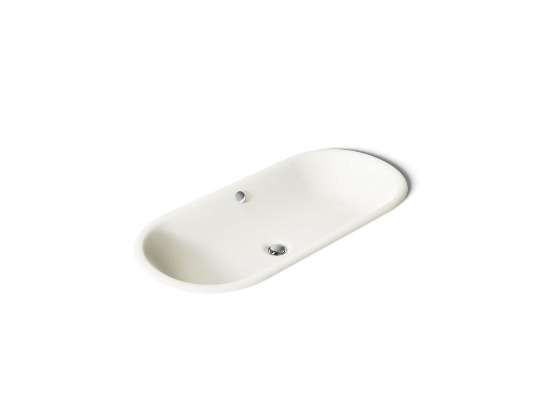 Kohler Iron Plains 33'' oval drop-in/undermount bathroom sink - Biscuit by Kohler