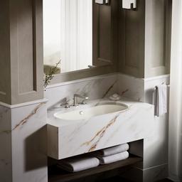 Kohler Iron Plains 33'' oval drop-in/undermount bathroom sink - Biscuit - image 4