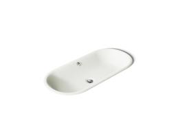 Kohler Iron Plains 33'' oval drop-in/undermount bathroom sink - Dune - image 1