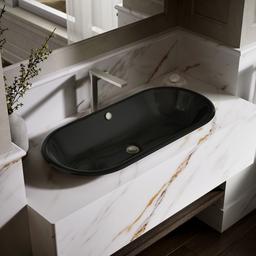 Kohler Iron Plains 33'' oval drop-in/undermount/vessel bathroom sink with Iron Black painted underside - image 2