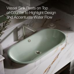 Kohler Iron Plains 33'' oval drop-in / undermount / vessel bathroom sink - Aspen Exterior With Aspen Interior - image 4