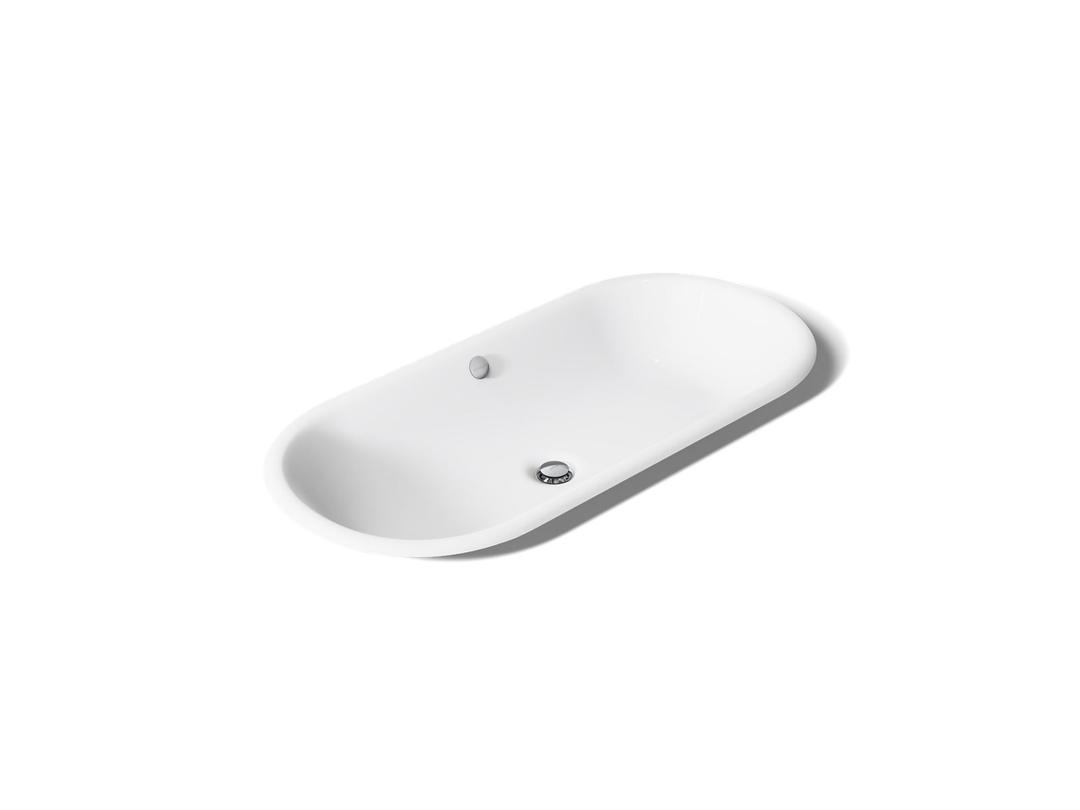 Kohler Iron Plains 33'' oval drop-in/undermount/vessel bathroom sink with White painted underside by Kohler