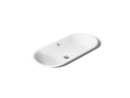 Kohler Iron Plains 33'' oval drop-in/undermount/vessel bathroom sink with White painted underside - image 1