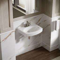 Kohler Pinoir 22'' oval wall-mount bathroom sink - White - image 2