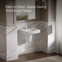 Kohler Pinoir 22'' oval wall-mount bathroom sink - White - image 4