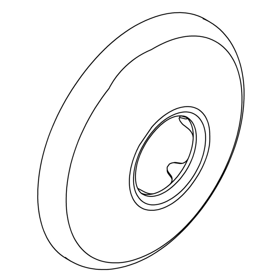 Kohler Genuine Parts Shower ARM Flange (SS) - Polished Stainless by Kohler Genuine Parts
