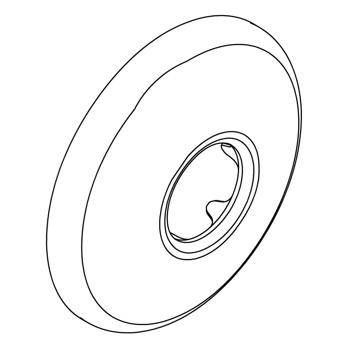 Kohler Genuine Parts Flange, Shower ARM - Vibrant Brushed Moderne Brass by Kohler Genuine Parts