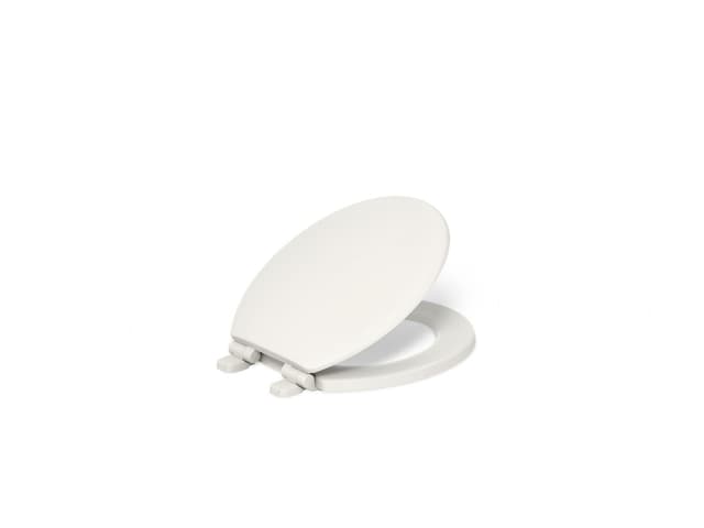 Kohler Ridgewood Quiet-CloseE round-front toilet seat - Biscuit