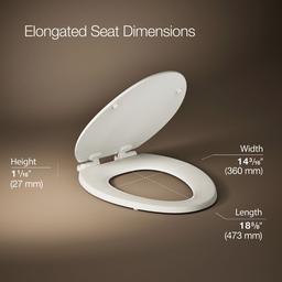 Kohler Stonewood Quiet-CloseE elongated toilet seat - Biscuit - image 3