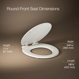 Kohler Stonewood Quiet-CloseE round-front toilet seat - Biscuit - image 3