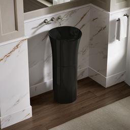 VeilE 16'' pedestal bathroom sink, no overflow - image 2