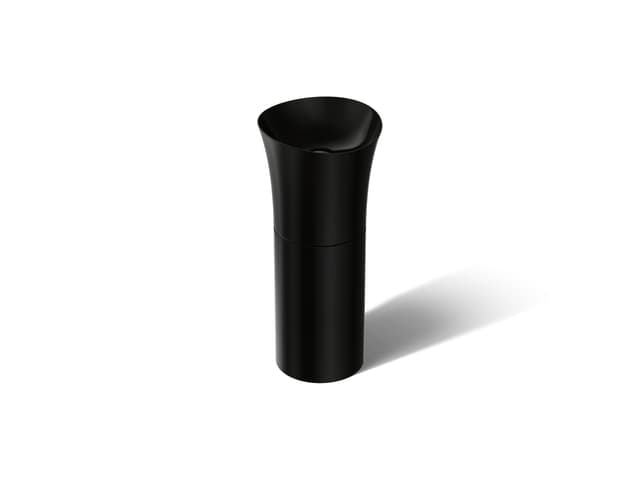 Kohler VeilE 16'' pedestal bathroom sink, no overflow - Black