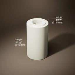 VeilE 12-1/4'' pedestal bathroom sink - image 3