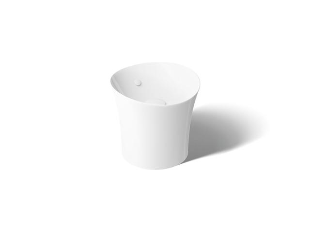 VeilE 16'' round vessel bathroom sink or pedestal sink basin