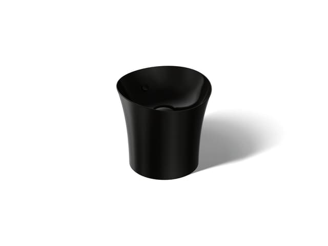 Kohler VeilE 16'' round vessel bathroom sink or pedestal sink basin - Black