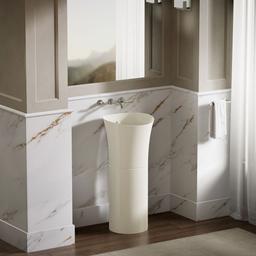 VeilE 16'' round vessel bathroom sink or pedestal sink basin - image 4