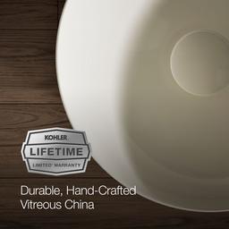 VeilE 16'' round vessel bathroom sink or pedestal sink basin, no overflow - image 10