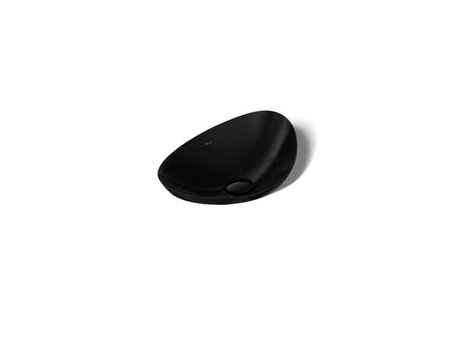 Kohler VeilE 21'' oval vessel bathroom sink, no overflow - Black