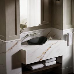 Kohler VeilE 21'' oval vessel bathroom sink, no overflow - Black - image 4