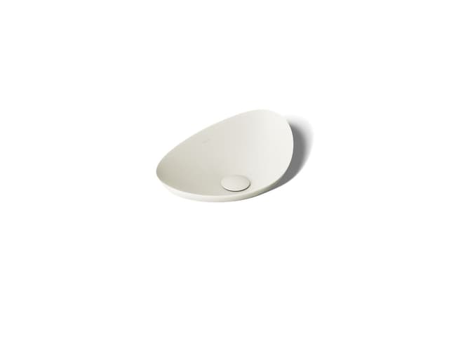 Kohler VeilE 21'' oval vessel bathroom sink, no overflow - Biscuit