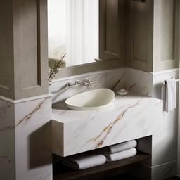 Kohler VeilE 21'' oval vessel bathroom sink, no overflow - Biscuit - image 4