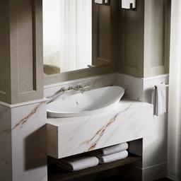 Kohler VeilE 38-1/2'' oval vessel bathroom sink - White - image 4