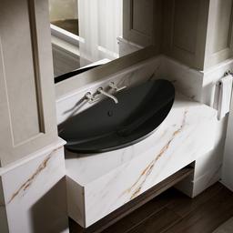 Kohler VeilE 38-1/2'' oval vessel bathroom sink - Black - image 2