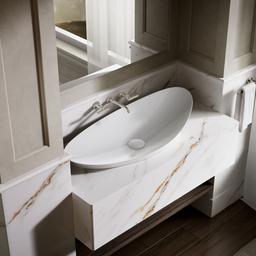 Kohler VeilE 38-1/2'' oval vessel bathroom sink, no overflow - White - image 2