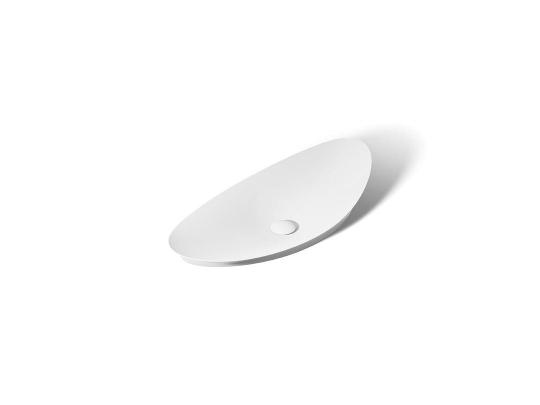 Kohler VeilE 38-1/2'' oval vessel bathroom sink, no overflow - White by Kohler