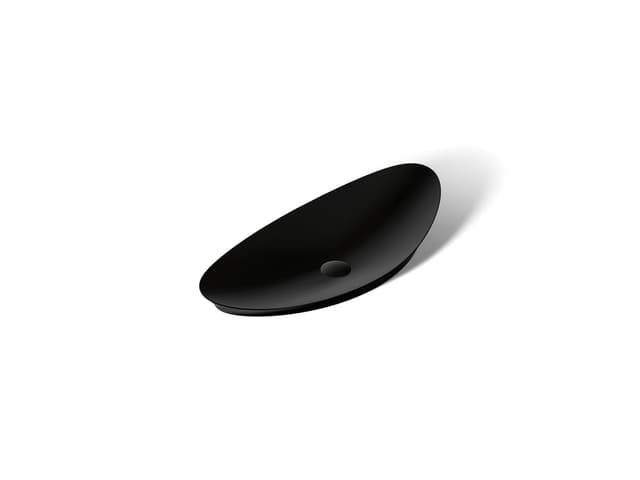 Kohler VeilE 38-1/2'' oval vessel bathroom sink, no overflow - Black