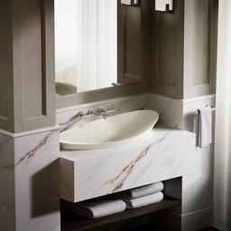 Kohler VeilE 38-1/2'' oval vessel bathroom sink, no overflow - Biscuit - image 4