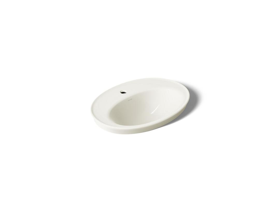 Kohler Serif 22-1/4'' oval drop-in bathroom sink - Biscuit by Kohler