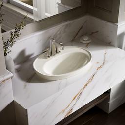 Kohler Serif 22-1/4'' oval drop-in bathroom sink - Biscuit - image 2