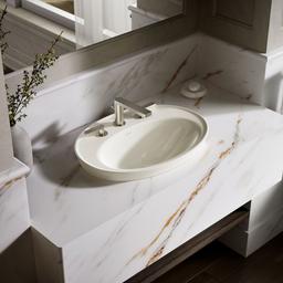 Kohler Serif 22-1/4'' oval drop-in bathroom sink - Biscuit - image 2