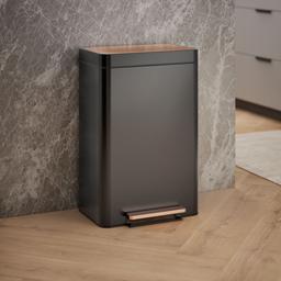 13-gallon stainless steel step trash can - image 2