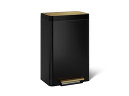 13-gallon stainless steel step trash can - image 1