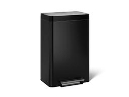 13-gallon stainless steel step trash can - image 1