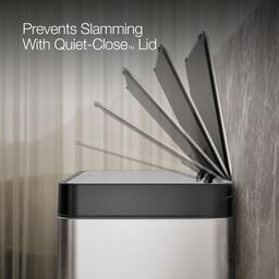 13-gallon stainless steel step trash can - image 6